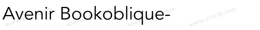 Avenir Bookoblique字体转换